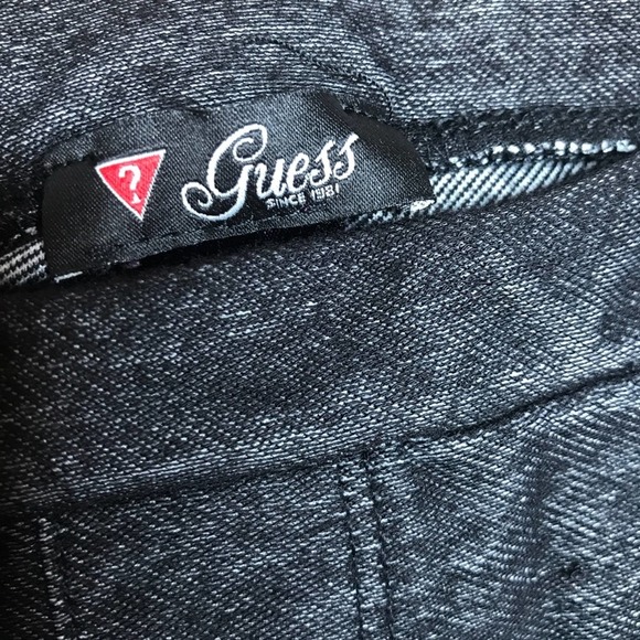 GUESS Black Faux Denim Jeggings with Cuffs, size XS - Picture 2 of 3